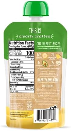 Happy Baby Organics clearly crafted baby food pack of 16