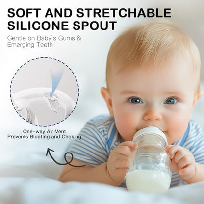 Giftophilia infant training spouts displayed out of packaging for material texture check