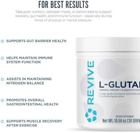 Revive MD muscle recovery and gut support powder nutritional facts label