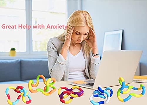 Hand holding sensory twisty fidget toy demonstrating manipulation