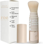 Roe Wellness kids SPF 50 mineral sunscreen powder front view packaging