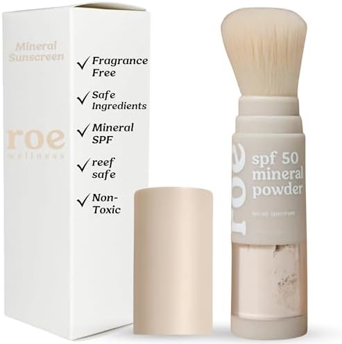Roe Wellness Kids SPF 50 Brush On Mineral Sunscreen box front view