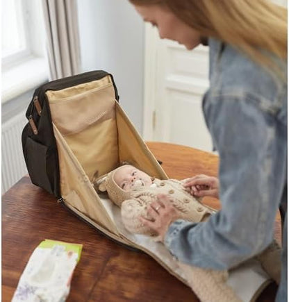 AIITA waterproof diaper bag close up view highlighting the premium nylon stitching and heavy duty hardware details.