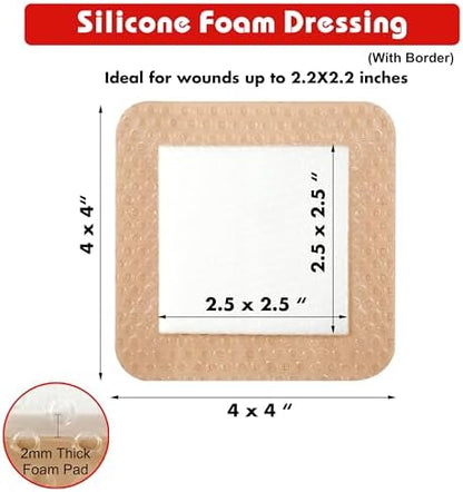 Five layer construction diagram of the FRESINIDER waterproof self adherent foam pad bandage
