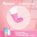 Korisen feminine hygiene bottle being used for postpartum relief.