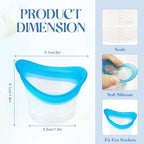 Reusable silicone eye wash tool with 10ml measurement markings.