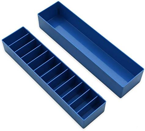 BarberMate shatterproof plastic blade holder container showing compact size for salon drawer storage.