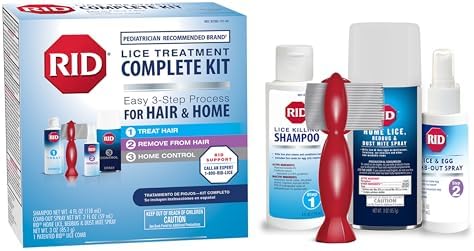 RID Lice Killing Shampoo and Comb-Out Spray for nit removal