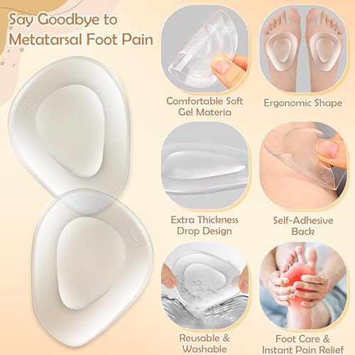 Medical grade silicone metatarsal support pads for Morton's neuroma.