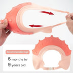 Side view of Funupup crown shower cap on child