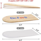 Invisible shoe inserts for height increase showing breathable fabric top layer.