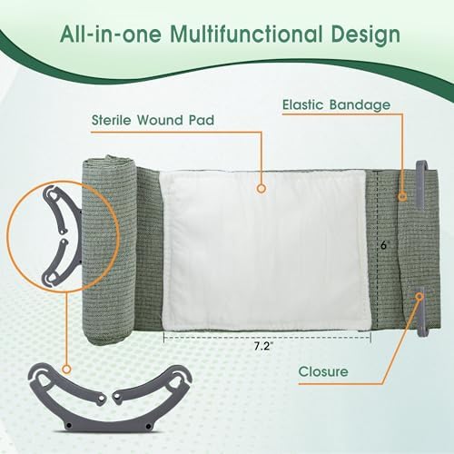 Israeli style trauma bandage with pressure applicator for bleeding control