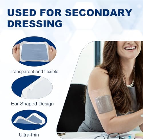 Hypoallergenic breathable tattoo aftercare bandage patch applied safely on a joint area