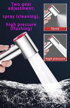 Close up view of the ergonomic bidet sprayer head nozzle