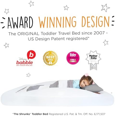 The Shrunks portable toddler bed being inflated with the included high speed electric pump