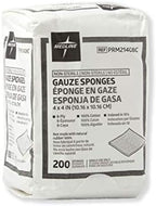 Medline non sterile eight ply medical swabs showing textured weave pattern