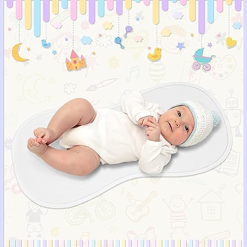 Contoured baby changing station protector in white