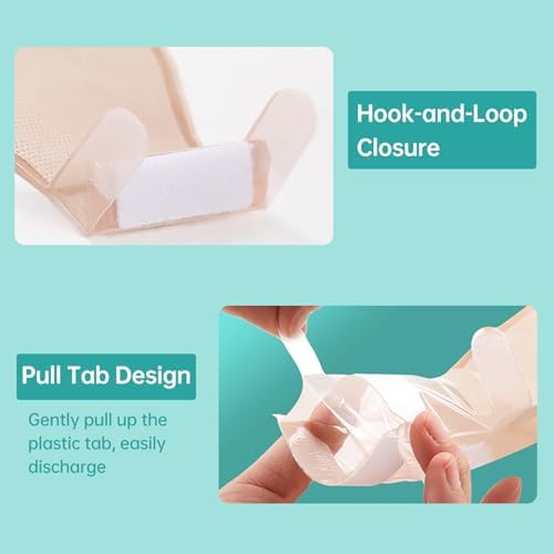 Steawoce fifteen count ostomy bags package contents with measurement guide liner