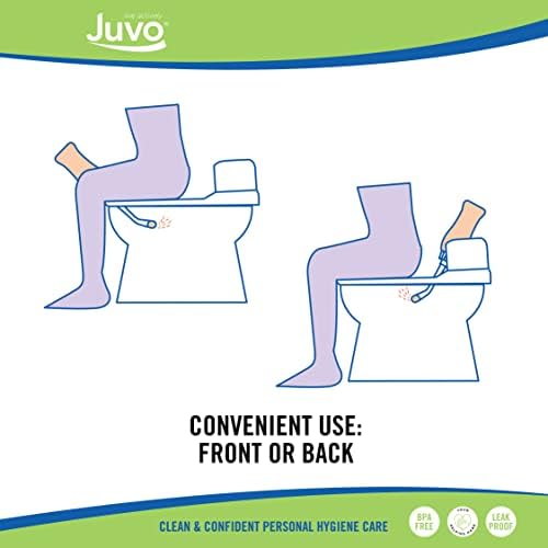 Demonstration of the Juvo squeeze bottle being used in an upside down position.