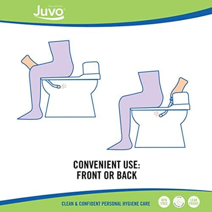 Demonstration of the Juvo squeeze bottle being used in an upside down position.