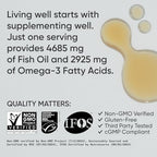 MSC certified sustainable wild Alaska pollock fish oil liquid product showcase