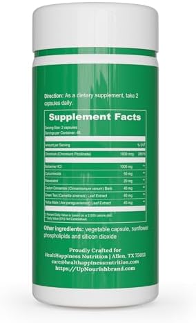 Authentic imported UpNourish liposomal berberine complex side panel detailing non GMO quality