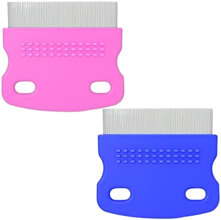 Ymapinc 6Pcs Lice Brush Comb set front view showing different colors.