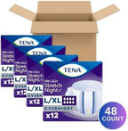 Tena ProSkin adult briefs showing stretch sides and tab design