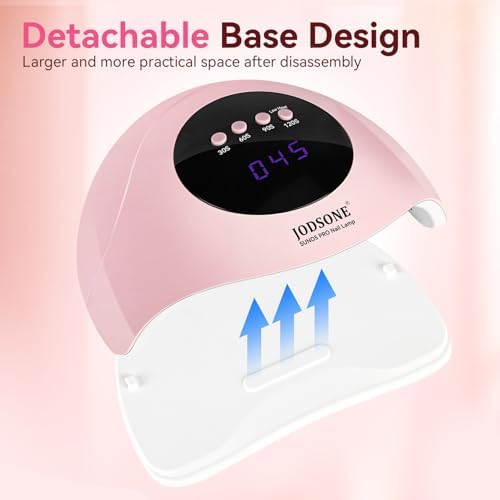 Close up look at the automatic motion sensor activation inside the JODSONE cordless electric style pink lamp.