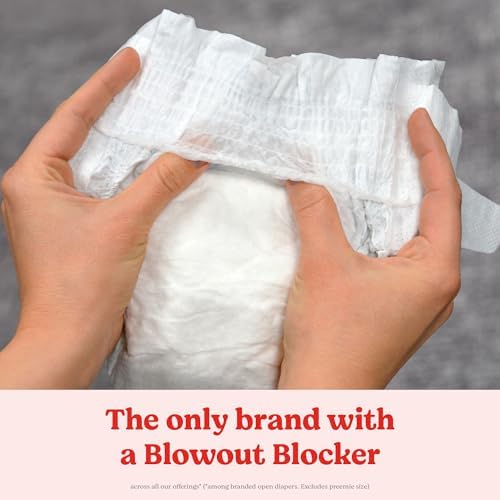 The DryTouch liner and pocketed waistband layout inside an open Huggies diaper