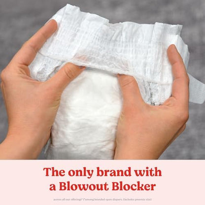 Back panel of Huggies size six baby diapers showing snugfit waistband features