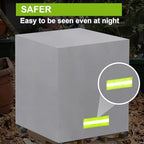 Industrial cargo pallet secured inside the fully opaque black protective cover.