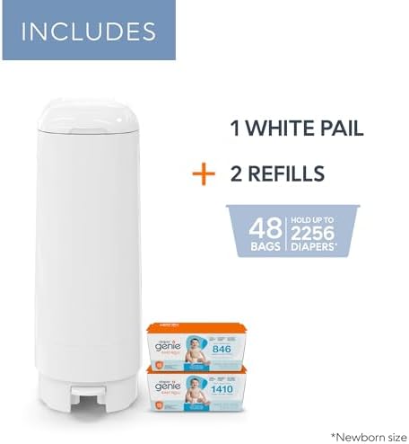Diaper Genie Signature Pail showing hands-free foot pedal