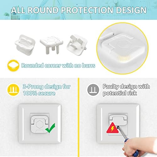 Full product packaging of 4our Kiddies child safety electric socket shock guards
