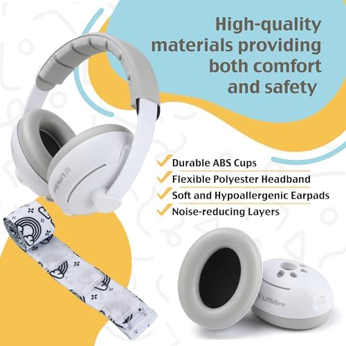 Close up of soft padded ear cups on LittleTora CuddleEars