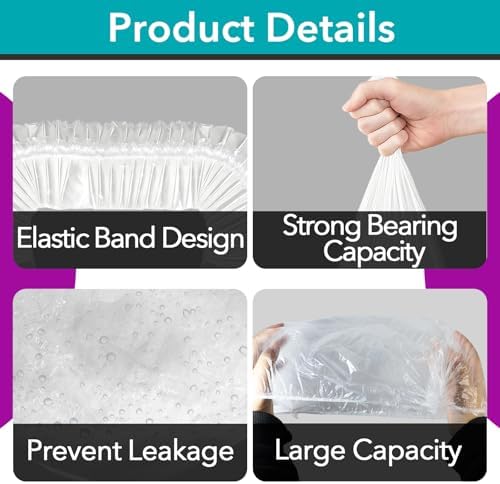 Pack of two hundred count toddler travel potty liners displayed on a clean background.