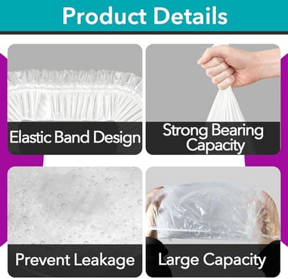 Pack of two hundred count toddler travel potty liners displayed on a clean background.