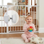 Detailed shot of the durable plastic construction of the child and dog gate protector cups