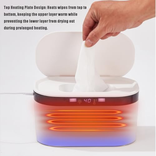Open lid view of PandaEar moist wipe heating container