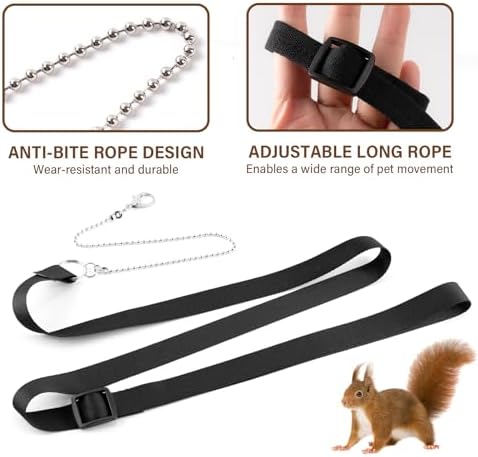 Adjustable hook and loop fasteners on the black Swirge rat vest harness