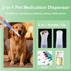 BVQWO dual purpose small animal tablet syringe and liquid dispenser tool