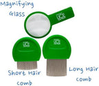 Close up of the precision magnifying glass for detecting lice and nits.