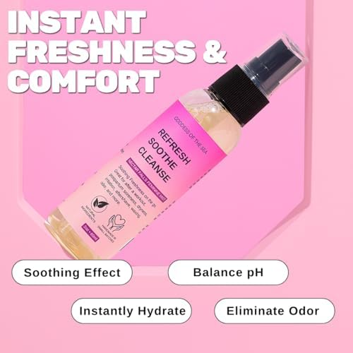 Alcohol free feminine hygiene spray with aloe and botanical extracts