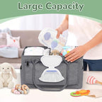 Volnamal grey nursery organizer basket top view