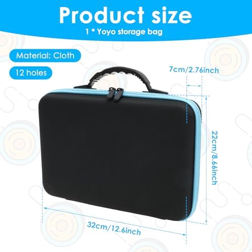 Glmfan 12 slot yoyo carrying bag with handle