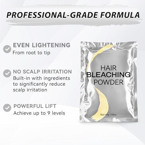 Professional high performance blue bleach powder for salon hair highlights and global pre-lightening