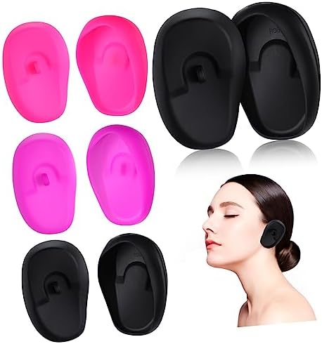 Side profile of silicone hair dye ear covers for salon use