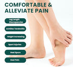 Orthopedic shoe lift for uneven legs with brown memory foam texture view.