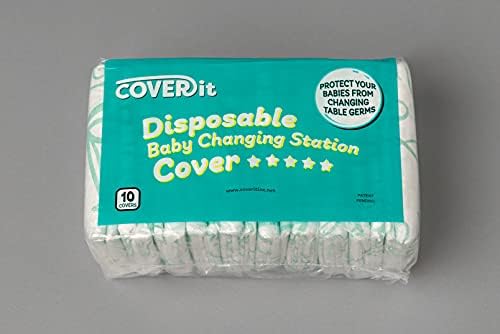 Cover It Inc disposable changing station cover unfolded on public table