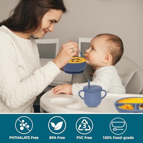 Dormlony soft silicone baby bib with food catcher